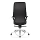 hjh OFFICE 600983 Eleganter Chefsessel Velvet Kunstleder Schwarz Bürosessel mit hoher Rückenlehne