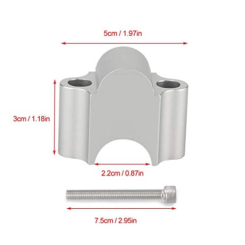 EBTOOLS Rehausseur Guidon Moto 22mm 10mm - Montant Modifié, Universelle de Billette D'Alliage D'Aluminium 7/8'' (Galvanoplastie)