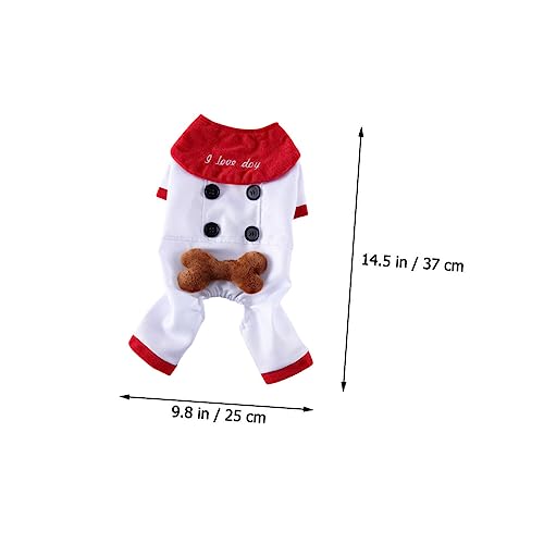 Disfraz para perro talla S blanco para Halloween y Navidad miniatura 2