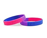 2 Pack Bisexual Pride Silicone Bracelets - Support LGBTQ Cause (2 Braceles in a Bag)