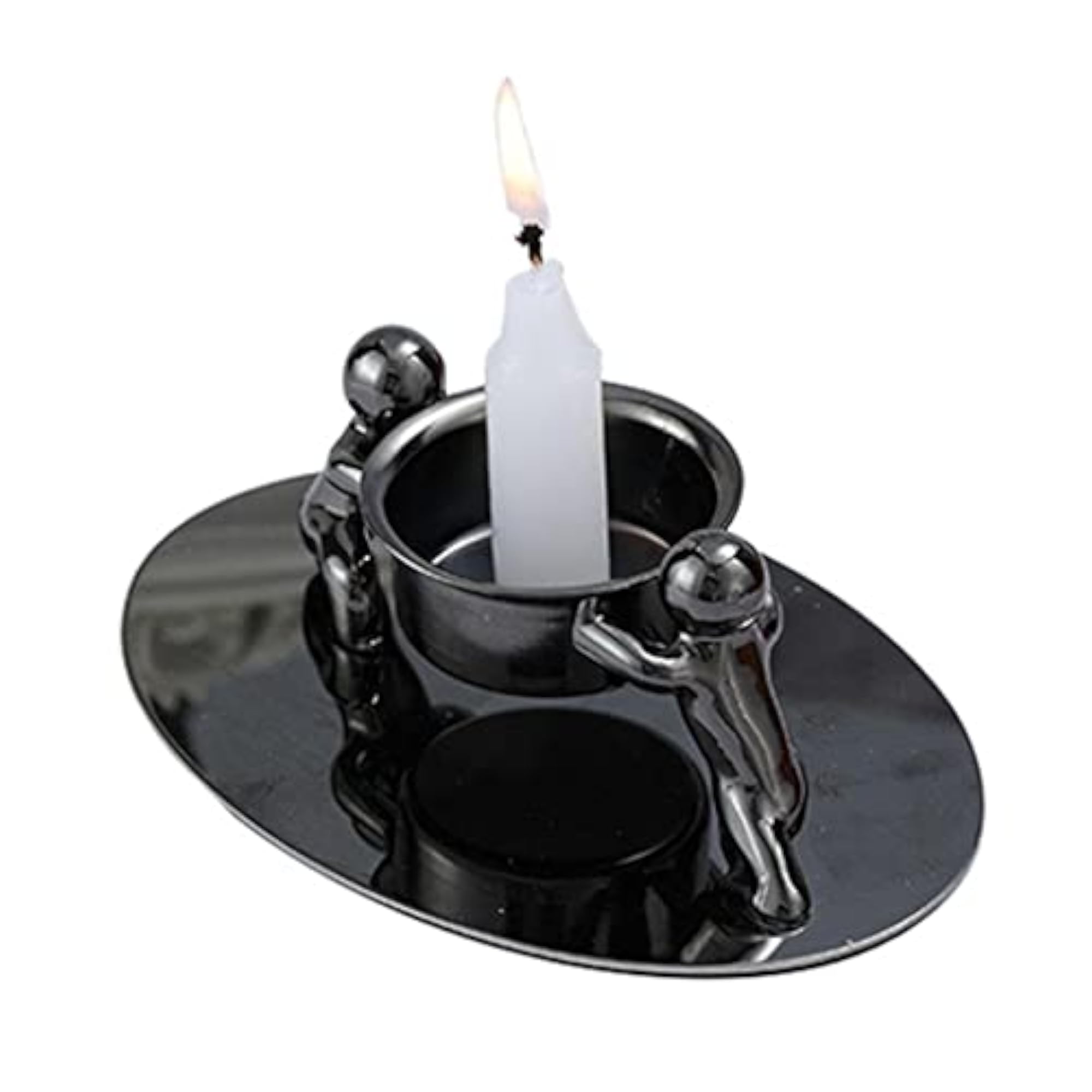 Tea Light Pillar Candle Holder, Black