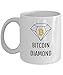 Produktbild Official Bitcoin Diamond Cryptocurrency Mug Acrylic Coffee Holder White 11oz Crypto Miner Blockchain Invest Trade Buy Sell Hold BCD