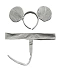 Making Believe Gray Mouse Headband Ears and Tail Costume Set