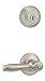 Kwikset 967ADL-15S Ashfield Interior Double Cylinder Handleset Trim Smart Key Satin Nickel Finish