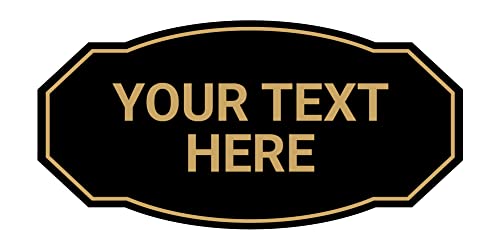 Victorian Custom Personalizable Plastic Wall or Door Sign | Your Custom Message | Enter Your Text | Easy to Install Comes With Strong 2 Sided Foam Tape | Business Signs | Home Signs | Property Signs |