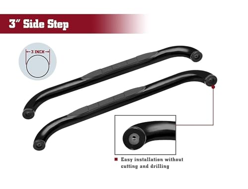 Estribos laterales negros para Ford F150 1997-2003 miniatura 5