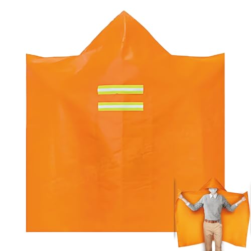 Image of MDH Upgrade Fireproof Emergency Escape Cape -Fireproof Cloak Fiberglass & Silicone Coated Cloth - Flame Retardant Blanket for Household, Office Home- CE-Certified Fire Safety Gear (Adult: 71*67inches)