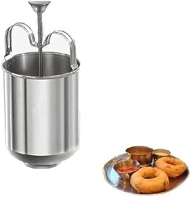 Diwali Dhanteras meduvada Maker / Vada Maker Stainless Steel meduvada Maker, Donut Maker Vada Maker meduwada Machine Perfectly Shaped & Crispy Medu Vada / Vada Maker (Silver)