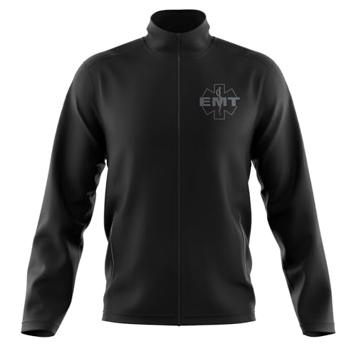 EMT Soft Shell Jacket - USA Patriotic Apparel - Poly & Spandex Blend for Odor Free & Moisture-Wicking Comfort