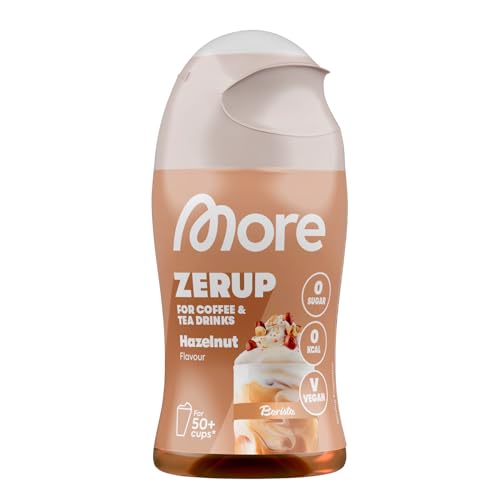 MORE Barista Zerup Hazelnut 65 ml für Kaffee Tee und Heißgetränke vegan zero Kalorien - made in Germany