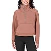 ODODOS Half Zipper Sweatshirts for Women Funnel Neck Fleece Lined Oversize Hoodies Cropped Pullover with Thumb Hole