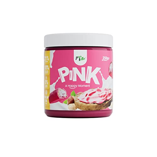 Protella Store - Cremas Proteicas - Protella Pink 250gr - Crema Rosa Proteica De Chocolate Con Avellanas Tostadas. Sin Azúcares Añadidos Y Sin Aceite De Palma Con 20% De Proteína Cover