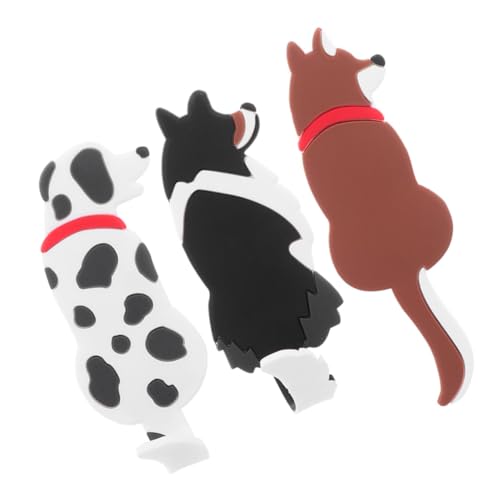 AMUSLESUR 3個 強力ネオジム磁付きキッチン用磁性フック 耐変形シリコン製 冷蔵庫や浴室の小物掛けに 鍵やタオル収納便利な動物デザイン
