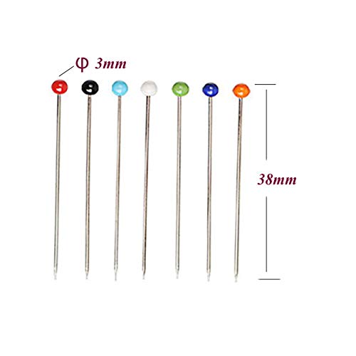 JFFX 250 Pieces Push Pins, Sewing Pins, Straight Pins, Quilting Pins for Sewing Dressmaker Jewelry Decoration - Thumbnail 2