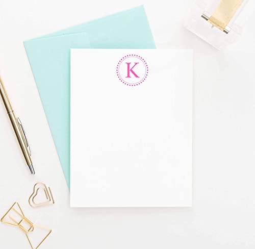 Modern Monogram Stationary Set, Monogram Note cards, Personalized Monogram Stationery Set, Monogrammed Stationary, Your Choice of Colors and Quantity