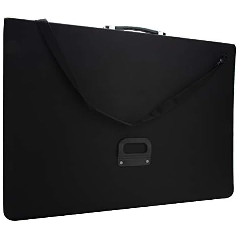 A1 Artist Portfolio Case - Art Presentation Storage Bag - Weather Resistant Supply Case Portfolios with Shoulder Strap for Students & Professional Artists (A1 35.1"x26"x1.7", Black) Cover