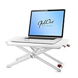 JobOut Höhenverstellbarer Schreibtischaufsatz | Laptop Tisch | Sitz-steh | Verstellbar in fünf verschiedenen Höhen: 7,5cm (zusammengeklappt), 21cm, 33cm und 38cm
