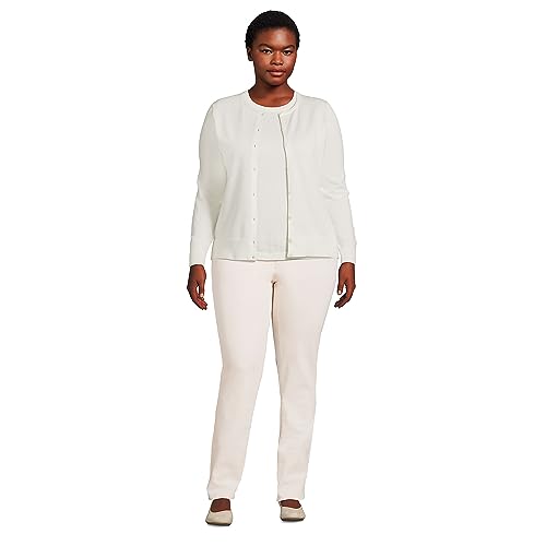 Image of Lands' End Women's Fine Gauge Cotton Cardigan Sweater