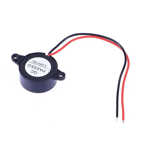 Unomor 2pcs Buzzer Voltage Beeper Alarm Black