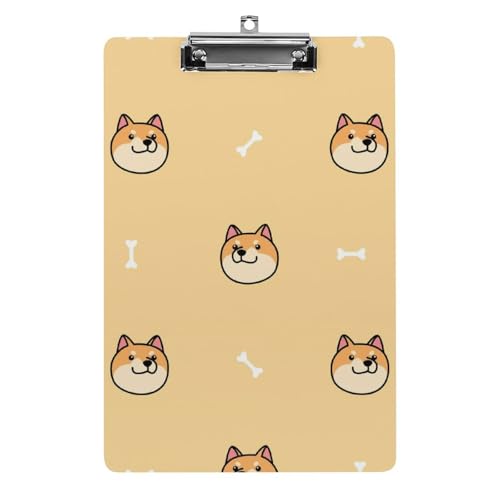 かわいい コーギー 顔 A4 クリップボード バインダークリップ クリップファイル ファイルボード スケッチボード カルテ記入用 下敷き 書類整理 メモ帳 保管 オフィス用品 用箋ばさみ 用箋挟み 多機能 シンプル 便利
