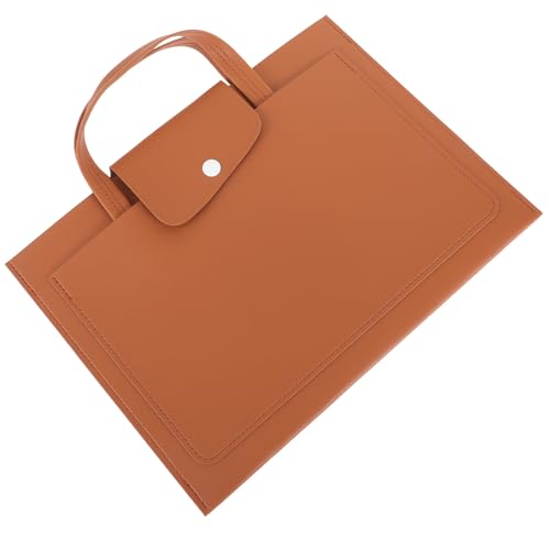 Bolso para portátil caqui de PU suave y resistente