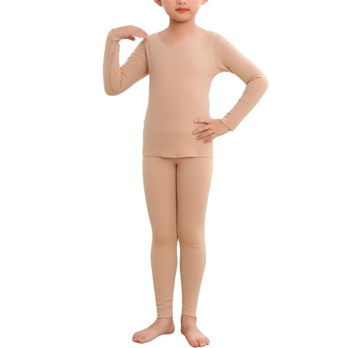 Girls Kids Thermal Underwear Soft Long John Set Fleece Lined Undershirt Leggings Warm Base Layer3
