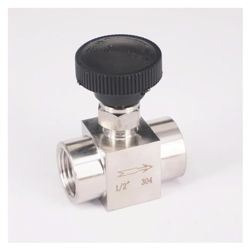 Vanne à pointeau en acier inoxydable 304 robuste taraudée 1/2 BSP - 2