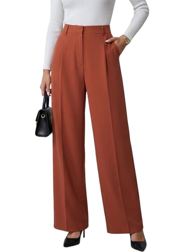 Image of GRECIILOOKS Trousers for Woman | Womens High Rise High Waist Flared Korean Style | Formal Pant for Women Office Wear| Track Pants for Womans Elegant for College & Events (Available in Plus Size)