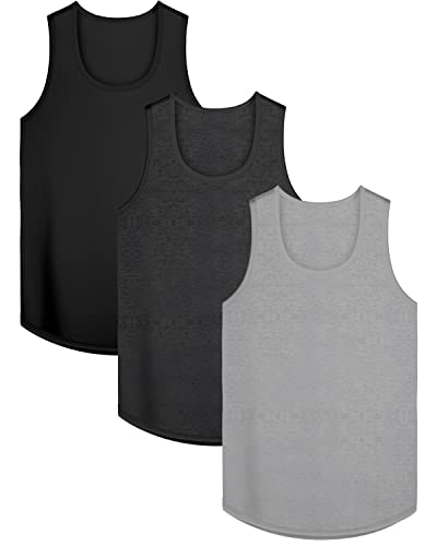 Kawata Men's Workout Tank Top Quick Dry Gym Muscle Tees Fitness Bodybuilding Sleeveless T Shirts #TOP3