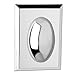 Bravura Hardware 905 Oxford Knob Passage Lockset with Modern Rectangle Trim Door Knob for Hallway/Office, Chrome