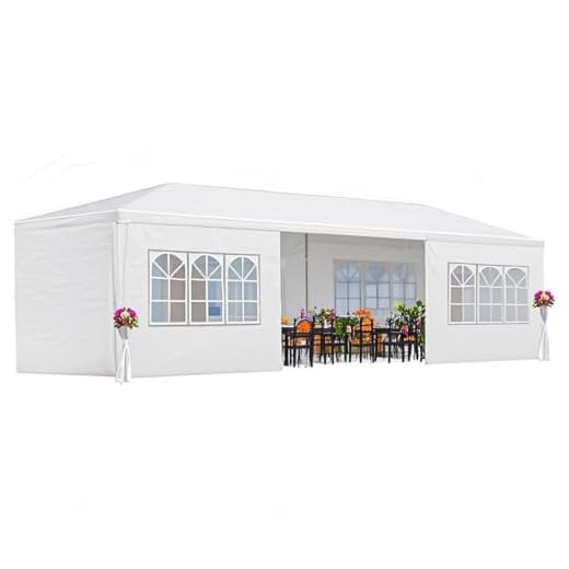 21+ Stunning Backyard Tent Wedding Ideas for Your Dream Celebration 4 10' X 30' Outdoor Wedding Party Tent Canopy Tent with 8 Removable Sidewalls, Heavy Duty Waterproof Gazebo Patio Shelter for BBQ Camping Party Cater Events