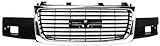 Replacement Grille Assembly Chrome Shell with Painted Black Insert fits 2003-2022 GMC Savana 2500 (with Composite Headlights)