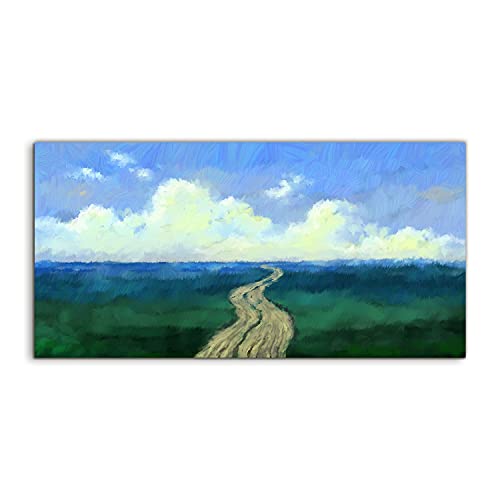 Tableau Image Acrylique 100x50cm Road of art landscape pour décoration murale de salon
