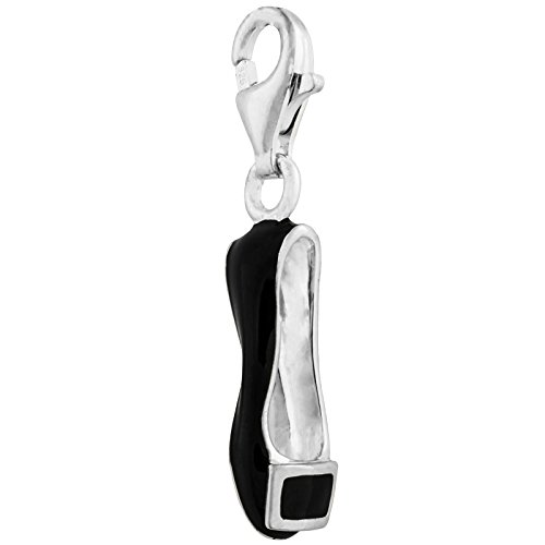 Thomas Sabo Charm Plata Zapato Negro en plata de ley 925 pulida y esmalte artesanal 1