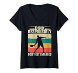 Photo Gallery donna dink responsibly don t get smashed pickleball regali maglietta con collo a v Photo Gallery donna dink responsibly don t get smashed pickleball regali maglietta con collo a v