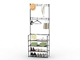 ANKENGS Zapatero,Organizador de Zapatos,Zapatos de 4 Niveles - Mueble de Almacenaje hasta 8-12 Pares,3 Filas de estantes de Metal,para Entrada,Salón,Dormitorio,Vestíbulo, Armario y pasillos