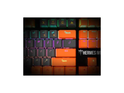 Image of GAMDIAS Hermes M5A Mechanical Gaming Keyboard, Multi-Colored LED Effect and N-Key Rollover (Hermes M5A), Black