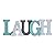 Rustic Wood Sign Décor Decorative Letters Block Free-standing Word Signs Hanging Wooden Cutout Wall Decoration Tabletop Centerpiece (Laugh)