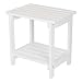 Shine Company Inc. 4104WT Rectangular Side Table, White