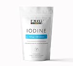 Iodine 150mcg 120 Tablets | High Strength Natural Source of Iodine from Potassium Iodide | Pregnancy Health & Thyroid Supplement | Vegan | UK Made | Fmax5 Supps