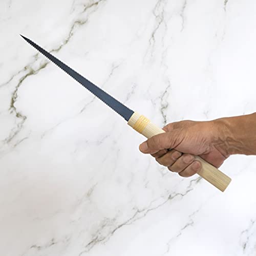 Ranshou Japanese Pull Saw Woodworking Small Keyhole Saw 7-7/8" Made In Japan, Ryoba Double-Edge Hand Saw For Wood, Plywood, Drywall, Sheetrock, Gypsum Board, Plasterboard, Wood Handle #TOP4