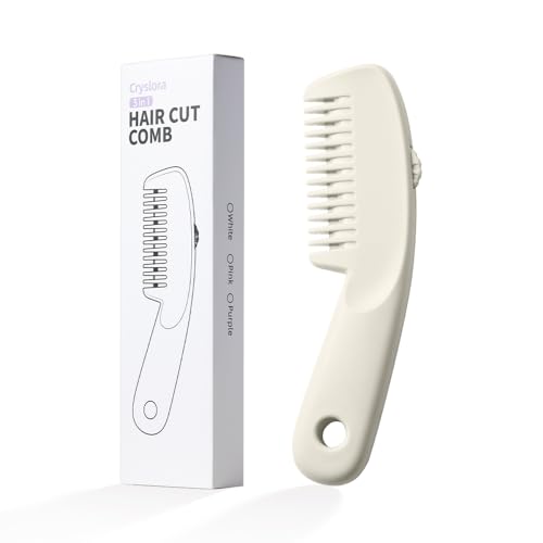 Cryslora Hair Razor Comb, Hair Triming Comb, Hair Thining Trimmer, Homeuse Cutting and Styling (White)