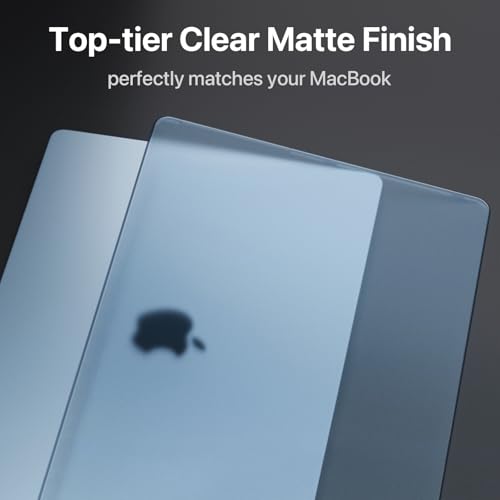Image of Soonjet for MacBook Air 15 inch Case, M5 M4 M3 M2 2026-2023 Keyboard Cover | 100% Color Match, Sky Blue, Clear Matte, Anti Crack & Fingerprint & Scratch, Ultra Thin & Light, Protective Laptop Hard Shell