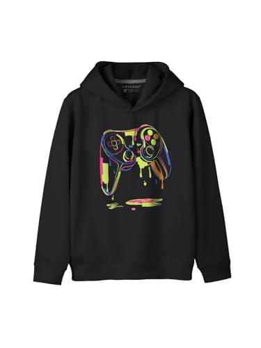 Image of HELLCAT Trendy Printed Cotton Blend Hoodie Sweatshirt for Boys