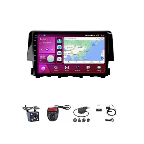 Autoradio Android HD 9 Pouces GPS et Caméra pour Honda Civic 2016-2020 - 2