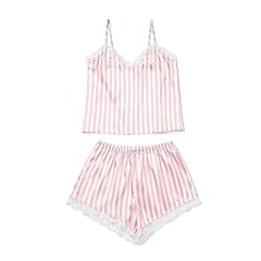 Pink Striped (Lace Trim)