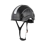 Defender Safety H1-CH Safety Helmet Hard Hat ANSI Z89.1 for Construction (Black)
