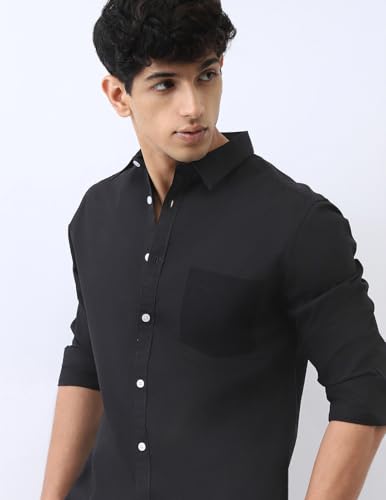 Image of Urbano Fashion Men's Cotton Full Sleeve Regular Fit Casual Solid Shirt