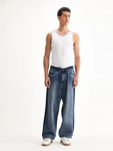 Image of Rare Rabbit Baggy Plain Jeans