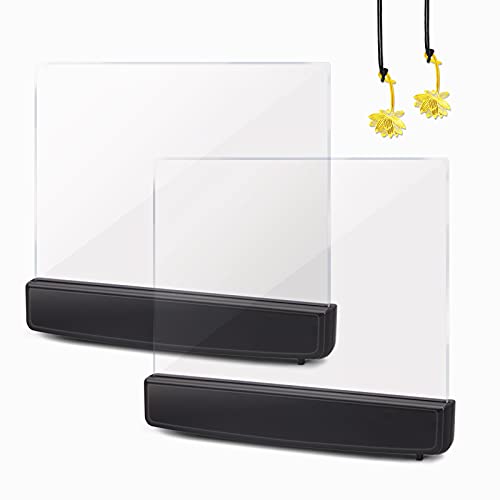 2PCS LED Reading Light, Night Light Reading Lamp LED Flat Book Light Lightwedge Book Light with 2 Bookmarks, Portable Bookmark Light Eye Care Night Light for Reading in Car, Birthday&Valentine Gift